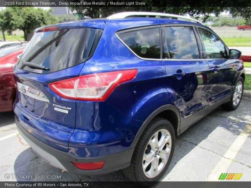 Deep Impact Blue Metallic / Medium Light Stone 2016 Ford Escape Titanium
