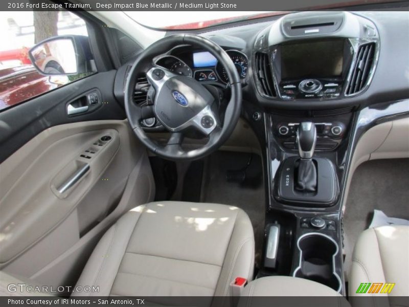 Deep Impact Blue Metallic / Medium Light Stone 2016 Ford Escape Titanium