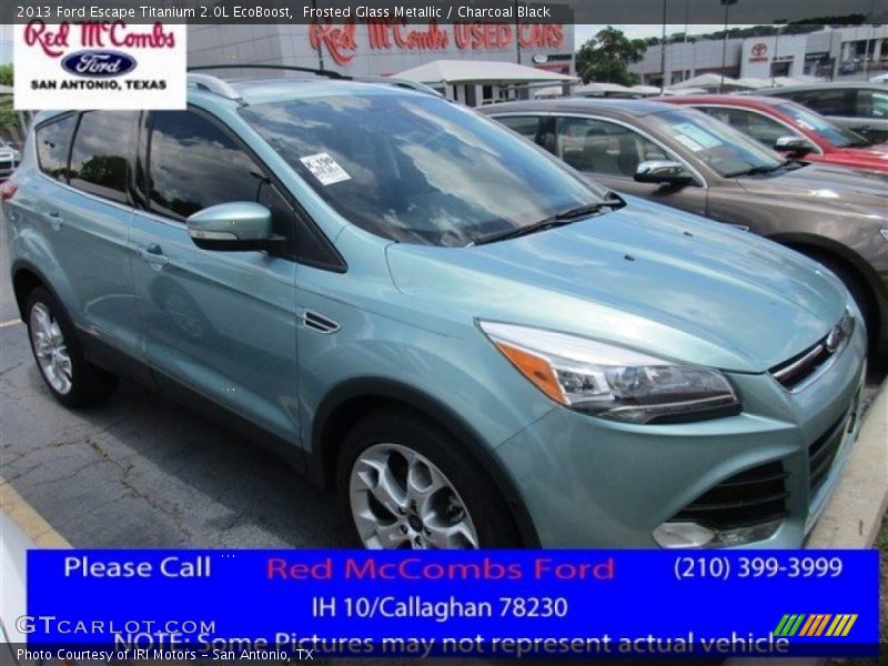 Frosted Glass Metallic / Charcoal Black 2013 Ford Escape Titanium 2.0L EcoBoost