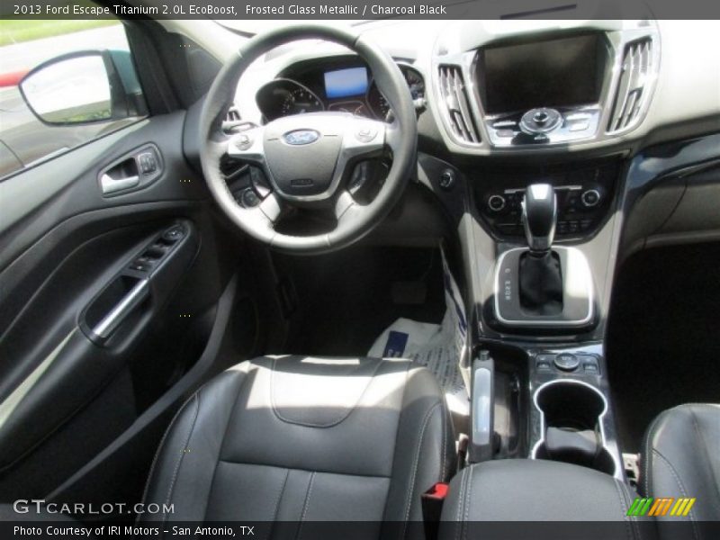 Frosted Glass Metallic / Charcoal Black 2013 Ford Escape Titanium 2.0L EcoBoost