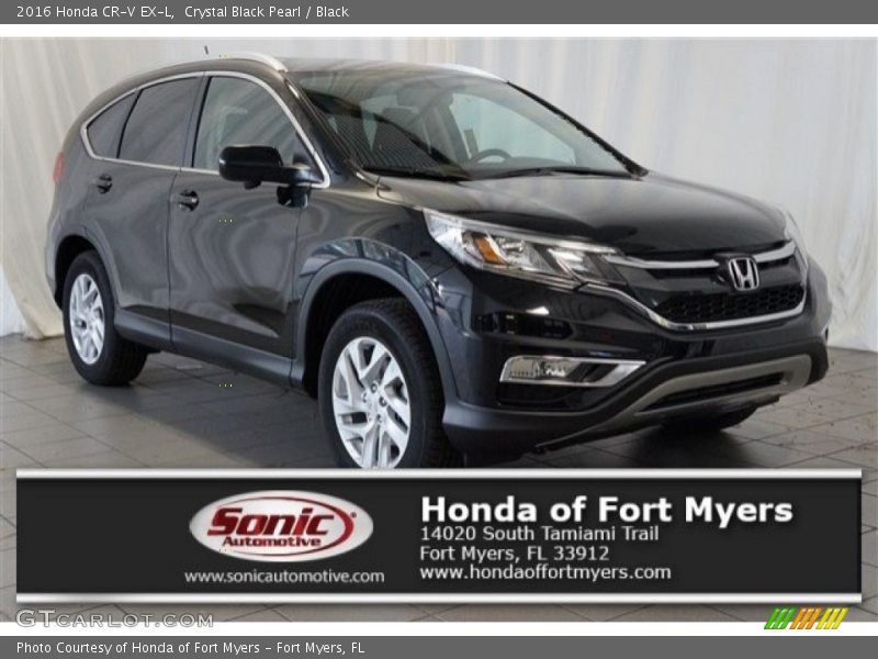 Crystal Black Pearl / Black 2016 Honda CR-V EX-L