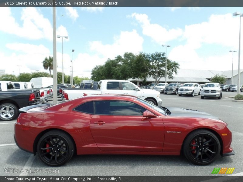 Red Rock Metallic / Black 2015 Chevrolet Camaro SS/RS Coupe