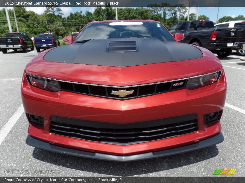 Red Rock Metallic / Black 2015 Chevrolet Camaro SS/RS Coupe