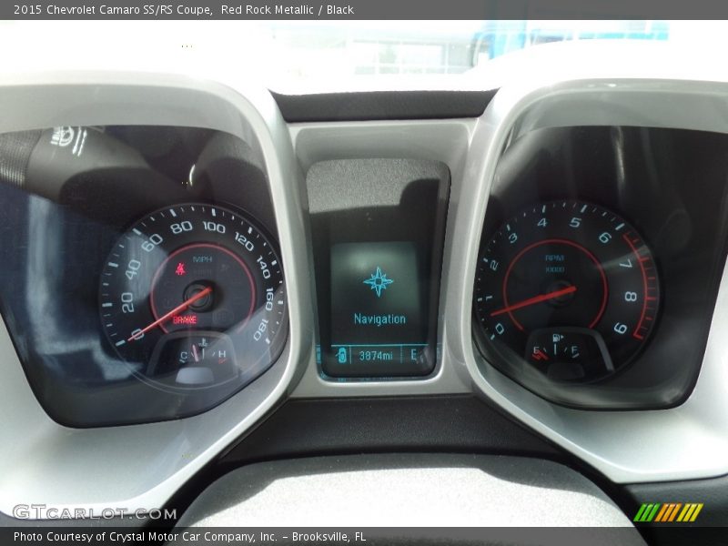 Red Rock Metallic / Black 2015 Chevrolet Camaro SS/RS Coupe