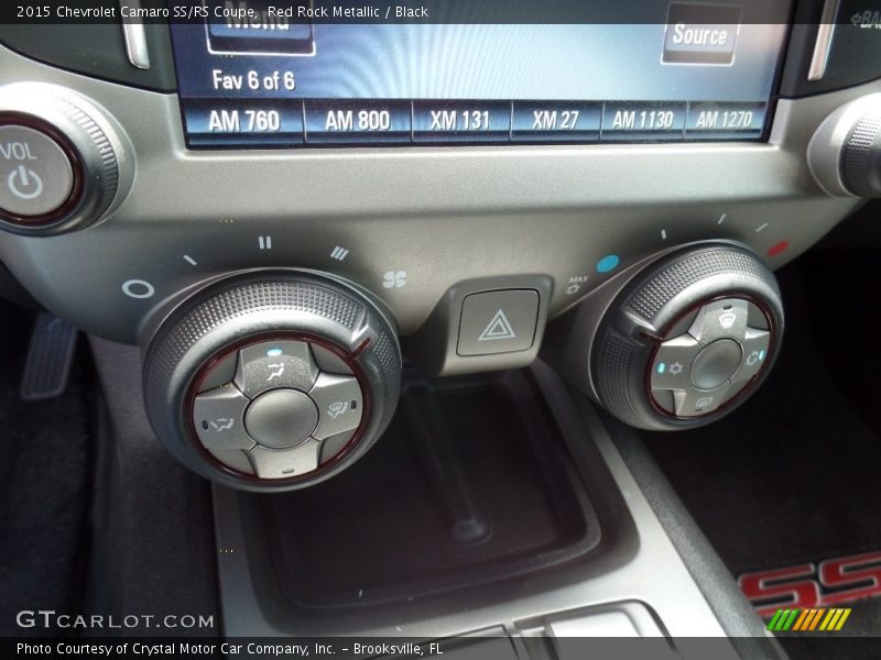 Red Rock Metallic / Black 2015 Chevrolet Camaro SS/RS Coupe