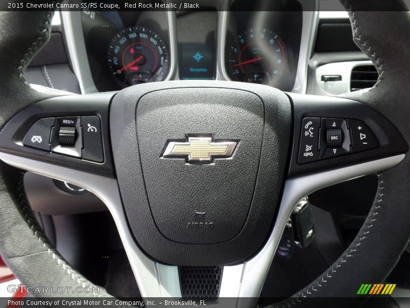 Red Rock Metallic / Black 2015 Chevrolet Camaro SS/RS Coupe