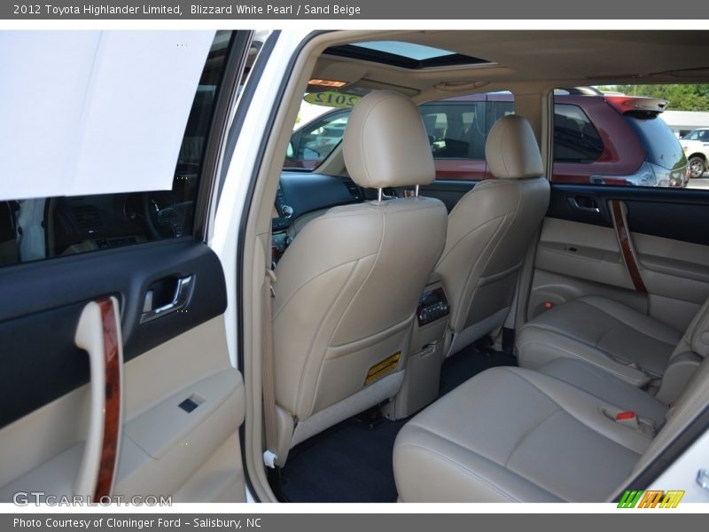 Blizzard White Pearl / Sand Beige 2012 Toyota Highlander Limited