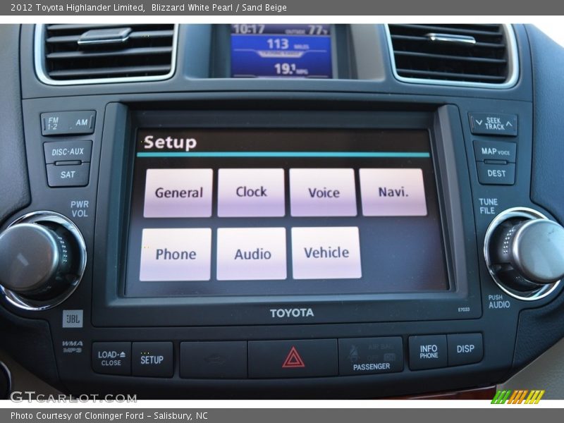 Blizzard White Pearl / Sand Beige 2012 Toyota Highlander Limited
