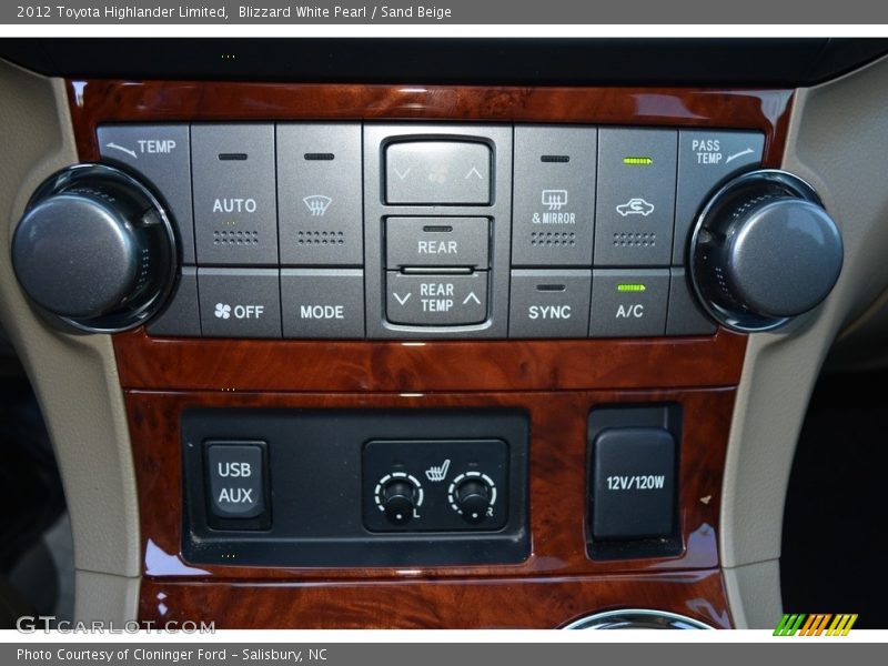 Blizzard White Pearl / Sand Beige 2012 Toyota Highlander Limited