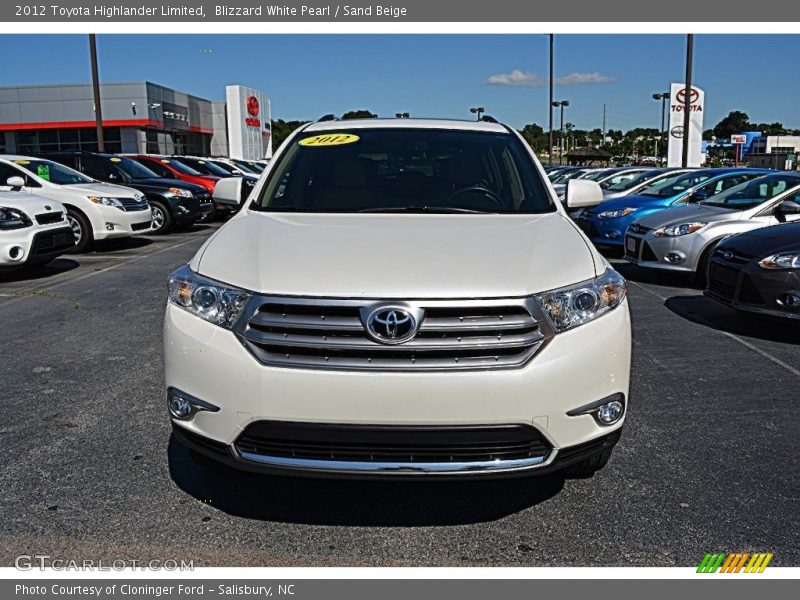 Blizzard White Pearl / Sand Beige 2012 Toyota Highlander Limited