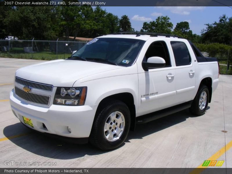 Summit White / Ebony 2007 Chevrolet Avalanche Z71 4WD