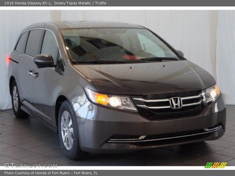 Smoky Topaz Metallic / Truffle 2016 Honda Odyssey EX-L