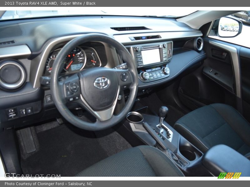 Super White / Black 2013 Toyota RAV4 XLE AWD