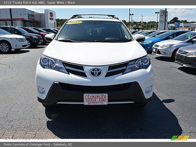 Super White / Black 2013 Toyota RAV4 XLE AWD