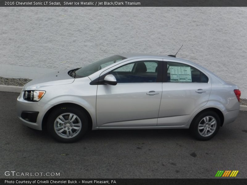 Silver Ice Metallic / Jet Black/Dark Titanium 2016 Chevrolet Sonic LT Sedan