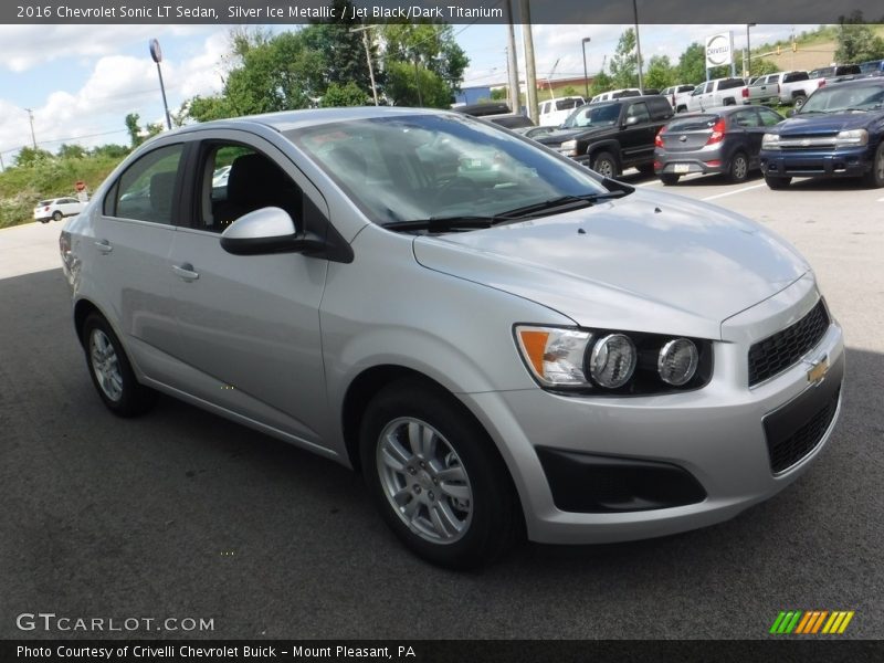 Silver Ice Metallic / Jet Black/Dark Titanium 2016 Chevrolet Sonic LT Sedan