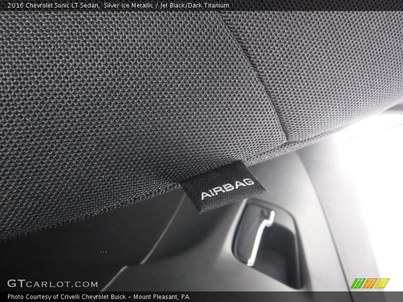 Silver Ice Metallic / Jet Black/Dark Titanium 2016 Chevrolet Sonic LT Sedan