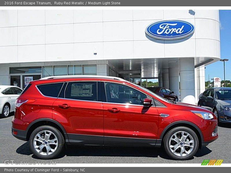 Ruby Red Metallic / Medium Light Stone 2016 Ford Escape Titanium