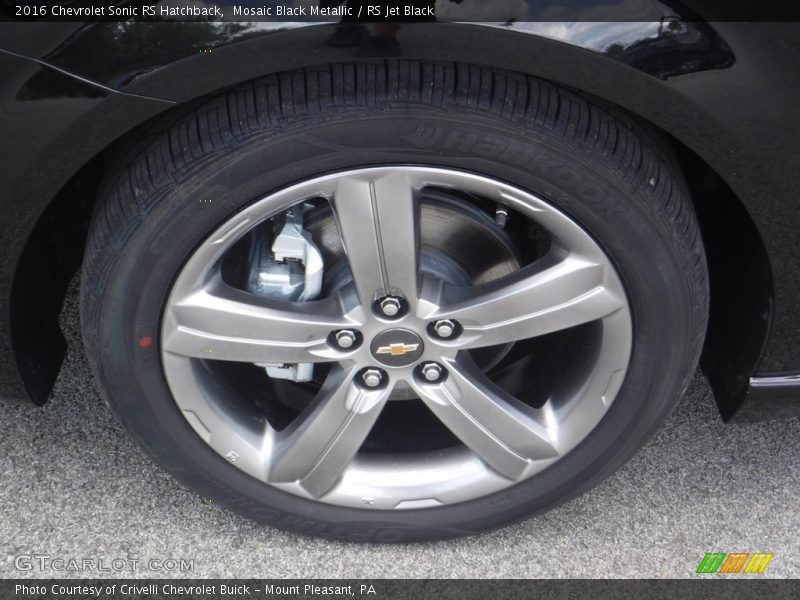 Mosaic Black Metallic / RS Jet Black 2016 Chevrolet Sonic RS Hatchback