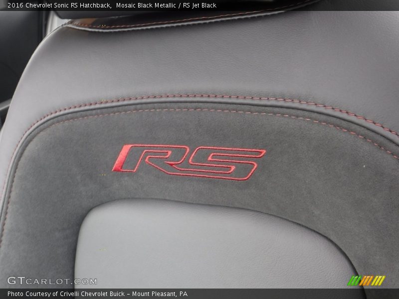 Mosaic Black Metallic / RS Jet Black 2016 Chevrolet Sonic RS Hatchback