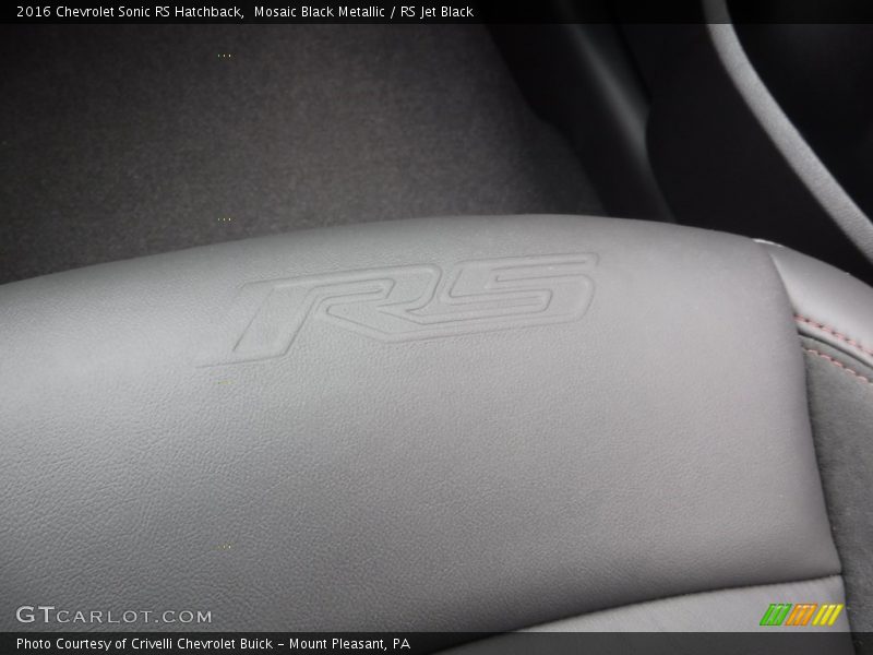 Mosaic Black Metallic / RS Jet Black 2016 Chevrolet Sonic RS Hatchback