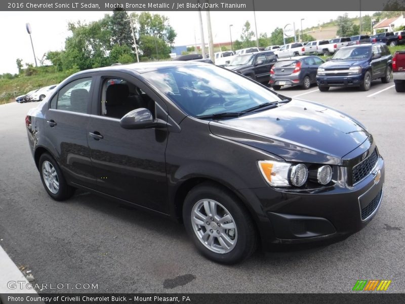 Mocha Bronze Metallic / Jet Black/Dark Titanium 2016 Chevrolet Sonic LT Sedan