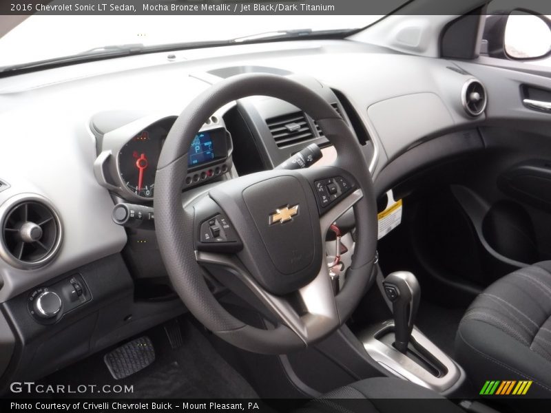 Mocha Bronze Metallic / Jet Black/Dark Titanium 2016 Chevrolet Sonic LT Sedan