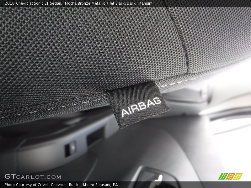 Mocha Bronze Metallic / Jet Black/Dark Titanium 2016 Chevrolet Sonic LT Sedan