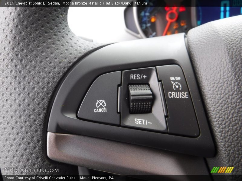 Mocha Bronze Metallic / Jet Black/Dark Titanium 2016 Chevrolet Sonic LT Sedan