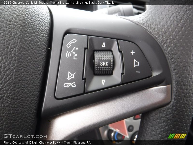 Mocha Bronze Metallic / Jet Black/Dark Titanium 2016 Chevrolet Sonic LT Sedan