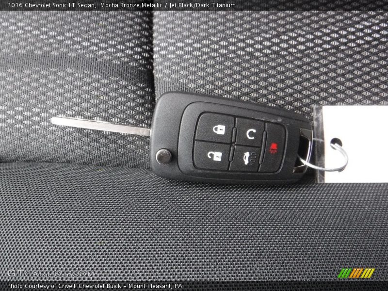 Mocha Bronze Metallic / Jet Black/Dark Titanium 2016 Chevrolet Sonic LT Sedan