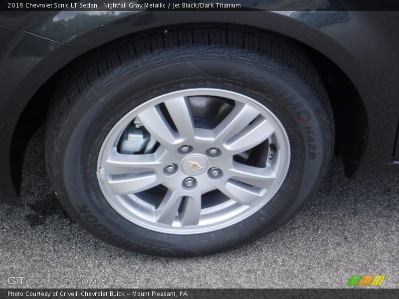Nightfall Gray Metallic / Jet Black/Dark Titanium 2016 Chevrolet Sonic LT Sedan
