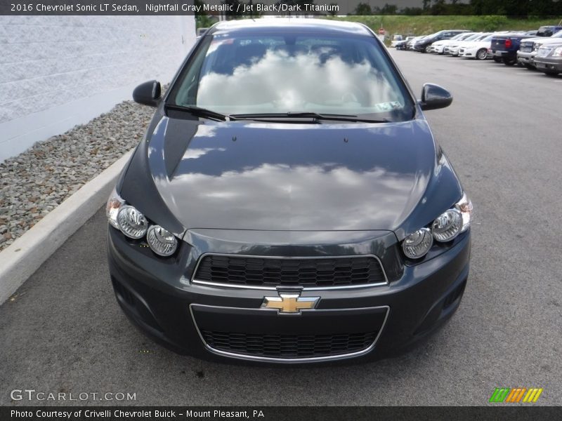 Nightfall Gray Metallic / Jet Black/Dark Titanium 2016 Chevrolet Sonic LT Sedan