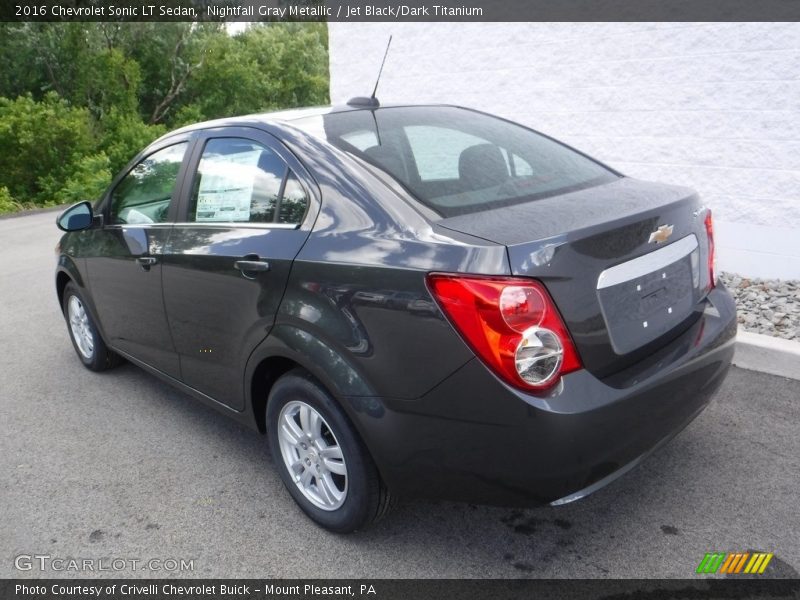 Nightfall Gray Metallic / Jet Black/Dark Titanium 2016 Chevrolet Sonic LT Sedan