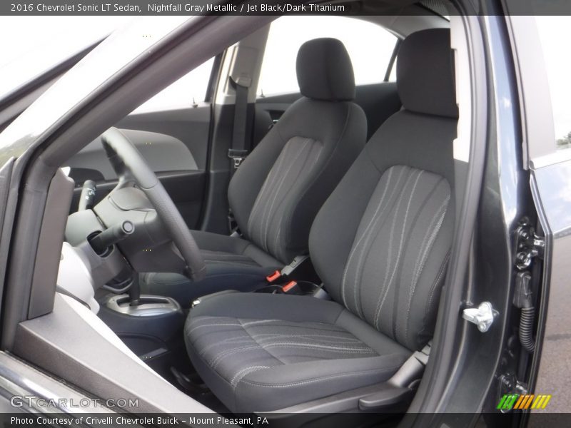 Nightfall Gray Metallic / Jet Black/Dark Titanium 2016 Chevrolet Sonic LT Sedan