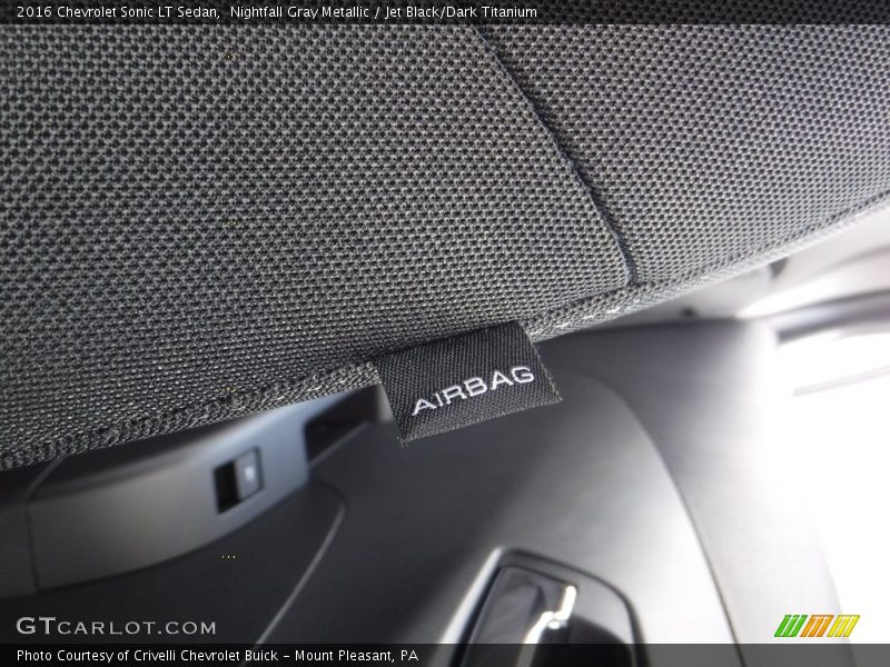 Nightfall Gray Metallic / Jet Black/Dark Titanium 2016 Chevrolet Sonic LT Sedan