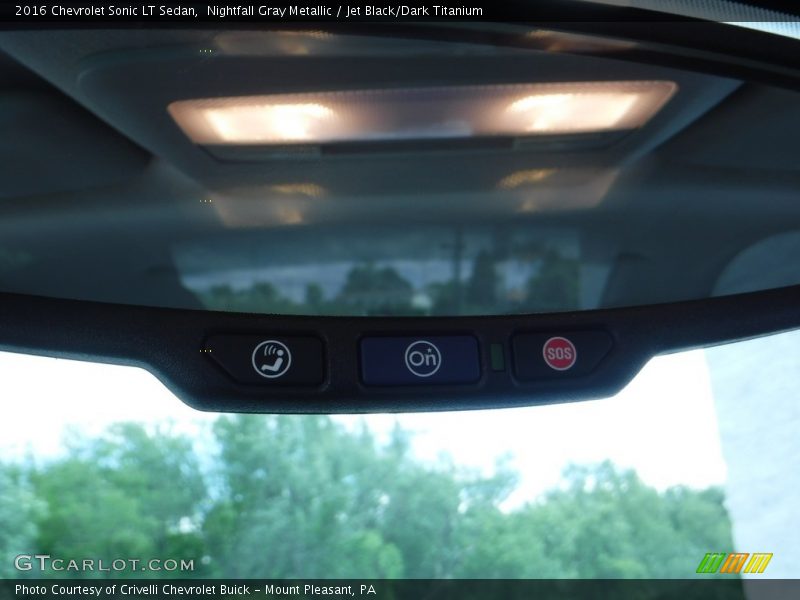 Nightfall Gray Metallic / Jet Black/Dark Titanium 2016 Chevrolet Sonic LT Sedan