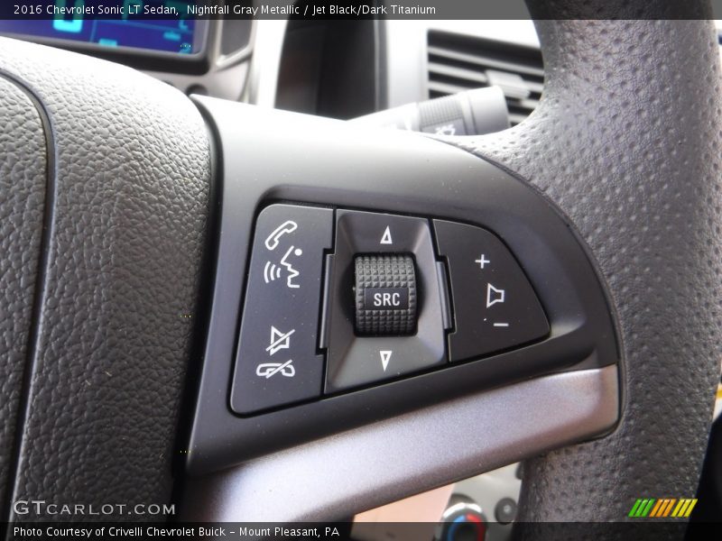 Nightfall Gray Metallic / Jet Black/Dark Titanium 2016 Chevrolet Sonic LT Sedan