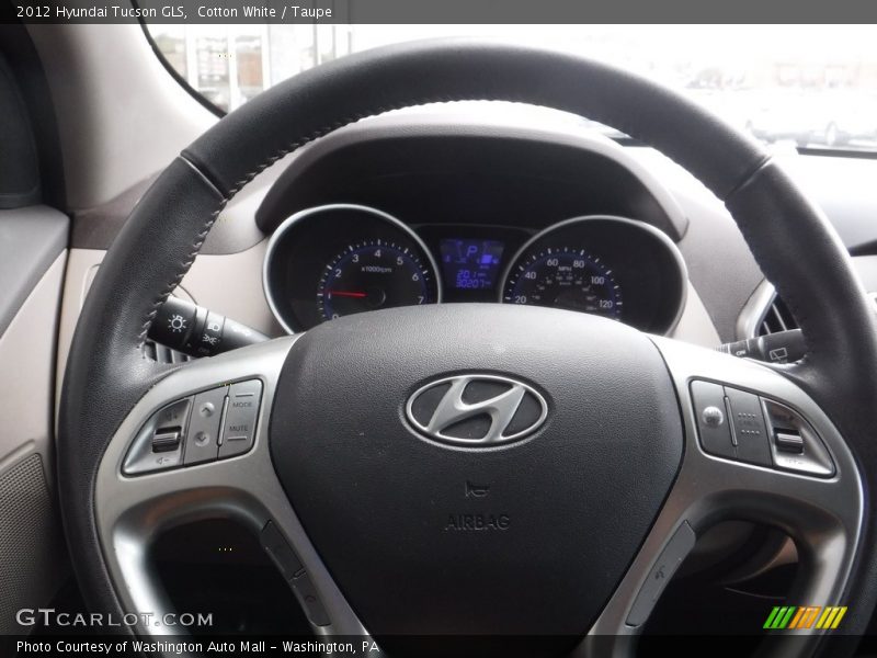 Cotton White / Taupe 2012 Hyundai Tucson GLS