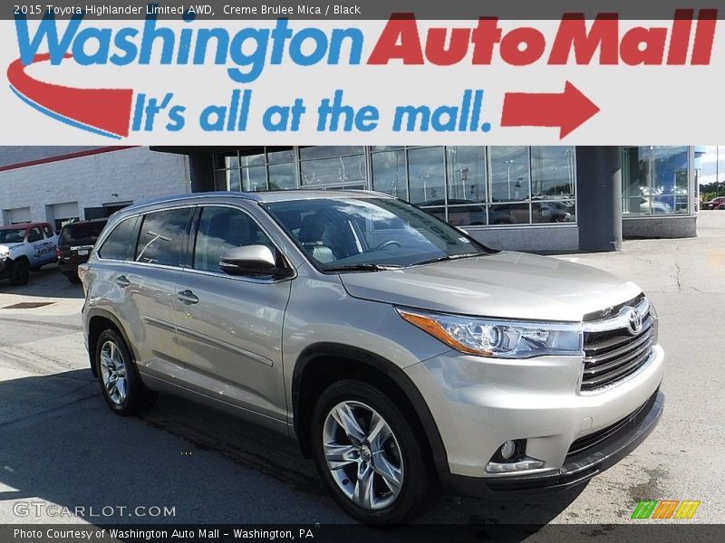 Creme Brulee Mica / Black 2015 Toyota Highlander Limited AWD