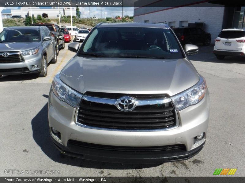 Creme Brulee Mica / Black 2015 Toyota Highlander Limited AWD