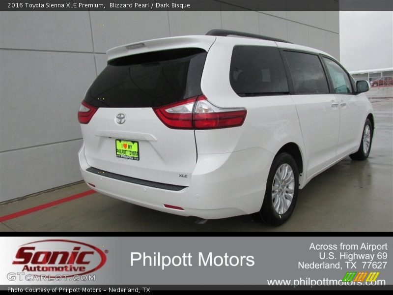 Blizzard Pearl / Dark Bisque 2016 Toyota Sienna XLE Premium