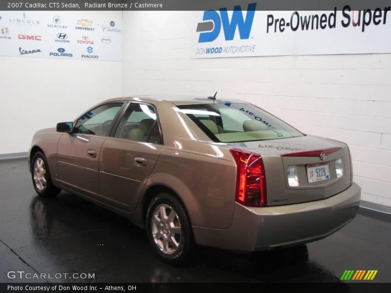 Radiant Bronze / Cashmere 2007 Cadillac CTS Sedan