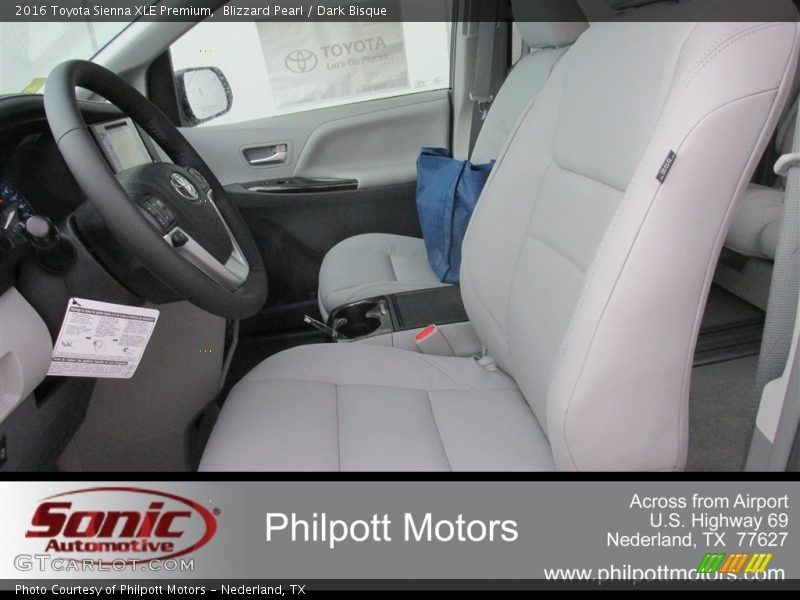 Blizzard Pearl / Dark Bisque 2016 Toyota Sienna XLE Premium