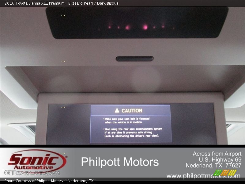 Blizzard Pearl / Dark Bisque 2016 Toyota Sienna XLE Premium