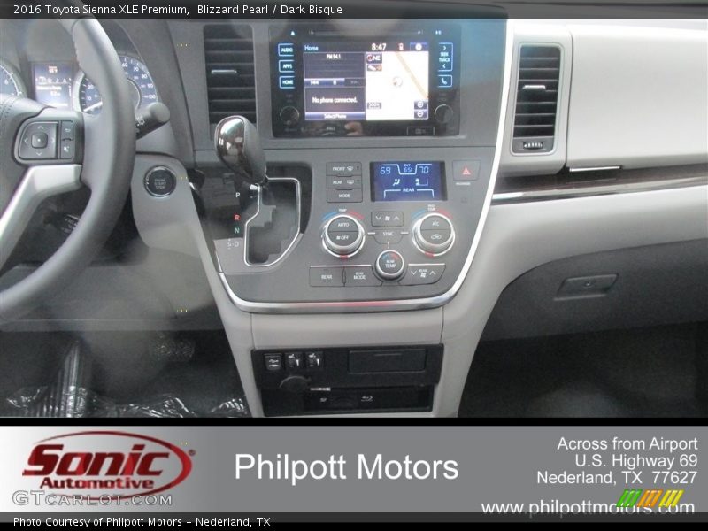 Blizzard Pearl / Dark Bisque 2016 Toyota Sienna XLE Premium