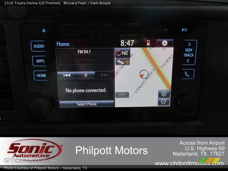 Blizzard Pearl / Dark Bisque 2016 Toyota Sienna XLE Premium