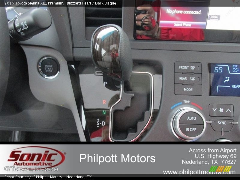 Blizzard Pearl / Dark Bisque 2016 Toyota Sienna XLE Premium