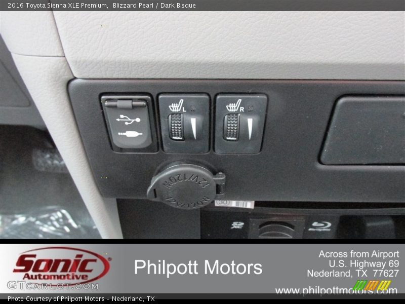 Blizzard Pearl / Dark Bisque 2016 Toyota Sienna XLE Premium