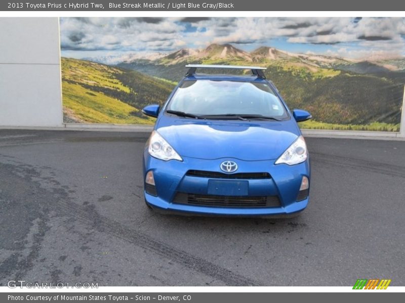 Blue Streak Metallic / Light Blue Gray/Black 2013 Toyota Prius c Hybrid Two